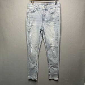 Seven7 Jeans Womens 10 Blue Tummyles High Rise Skin Fit Skinny Causal Light Wash